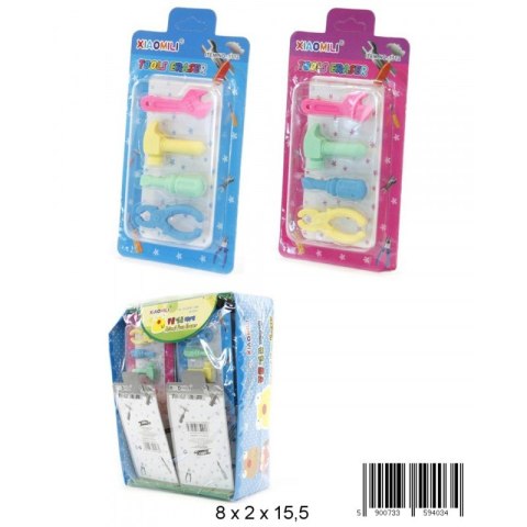 JUEGO DE HERRAMIENTAS DE BORRADOR 4 UDS B/C TOYS 0802I MID TOYS