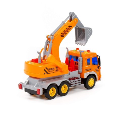 MAQUINA DE CONSTRUCCION EXCAVADORA LUZ Y SONIDO NARANJA WADER POLESIE 86433 POLESIE