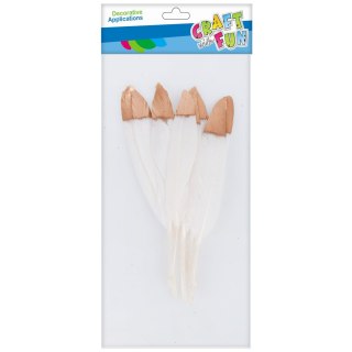 PLUMAS DECORATIVAS BLANCO/DORADO 10-15CM 3GCRAFT CON DIVERSIÓN 463660