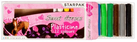 PLASTICINA 12 COLORES CABALLOS STARPAK 318595