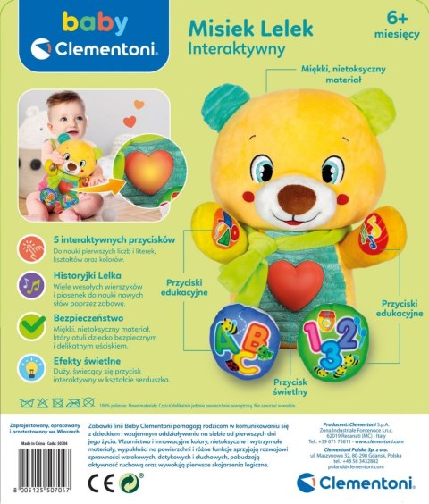 JUGUETE INTERACTIVO OSO LELEK CLEMENTONI 50704 CLEMENTONI