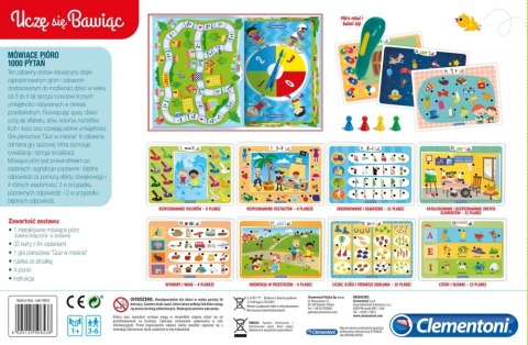 JUEGO EDUCATIVO BOLIGRAFO QUE HABLA 1000 PREGUNTAS CLEMENTONI 50653 CLEMENTONI