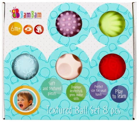 SET DE BOLAS SENSORIALES 8 PCS. BAM BAM 428312 BAM BAM