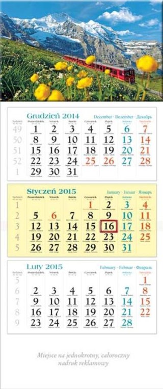 CALENDARIO TRÍPIDO KT10 VISTA DE LUCRUM