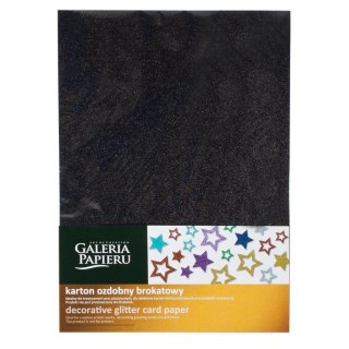 CARTULINA DECORATIVA A4 GLITTER NEGRO 210G PAPEL ARGO GALERIA